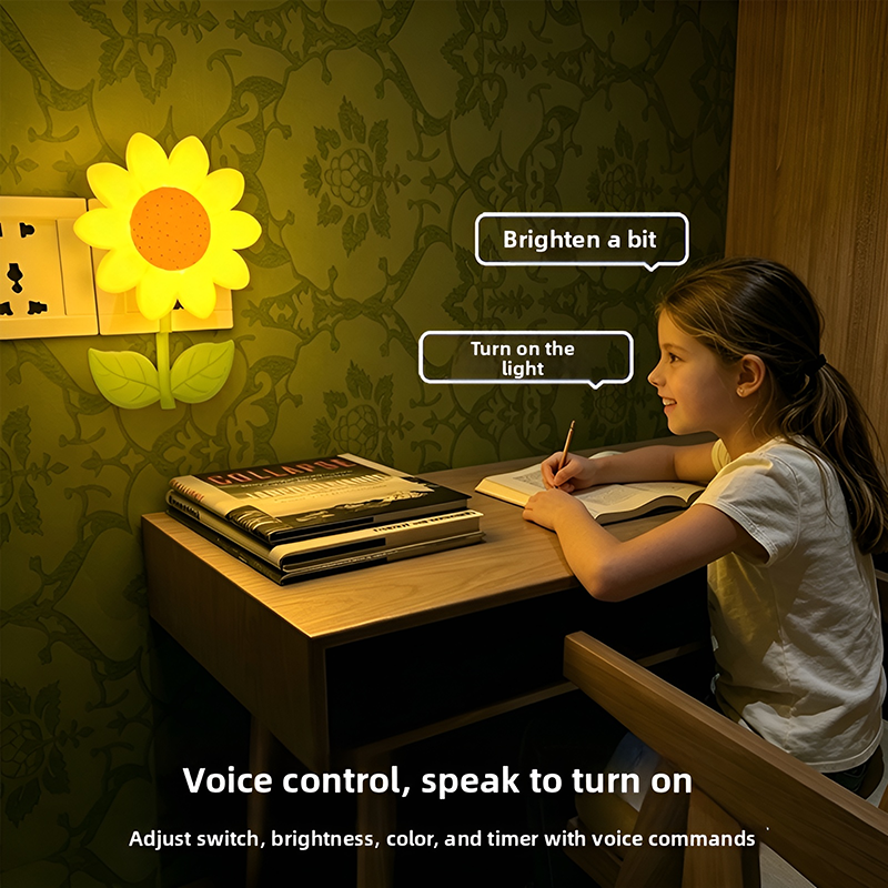 Colorful Life 210 Sunflower Warm Light Night Light, Nursing Light with Voice Control
