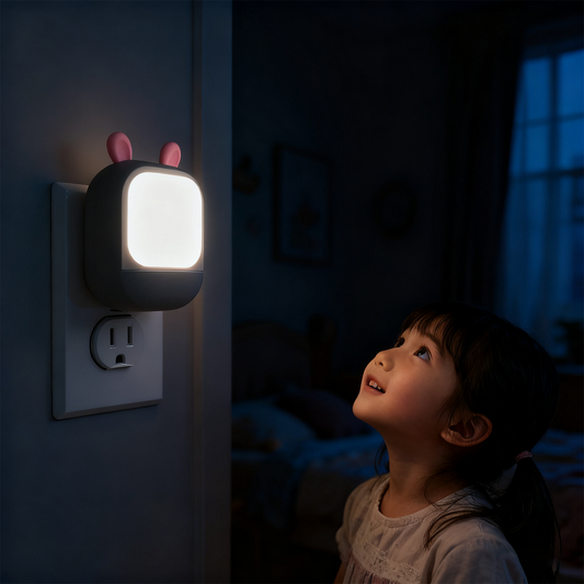 159 Cute Rabbit Night Light Energy-Saving Warm Light Living Room Desk Bedroom Bedside Lamp Makeup Table Essential Small Night Light