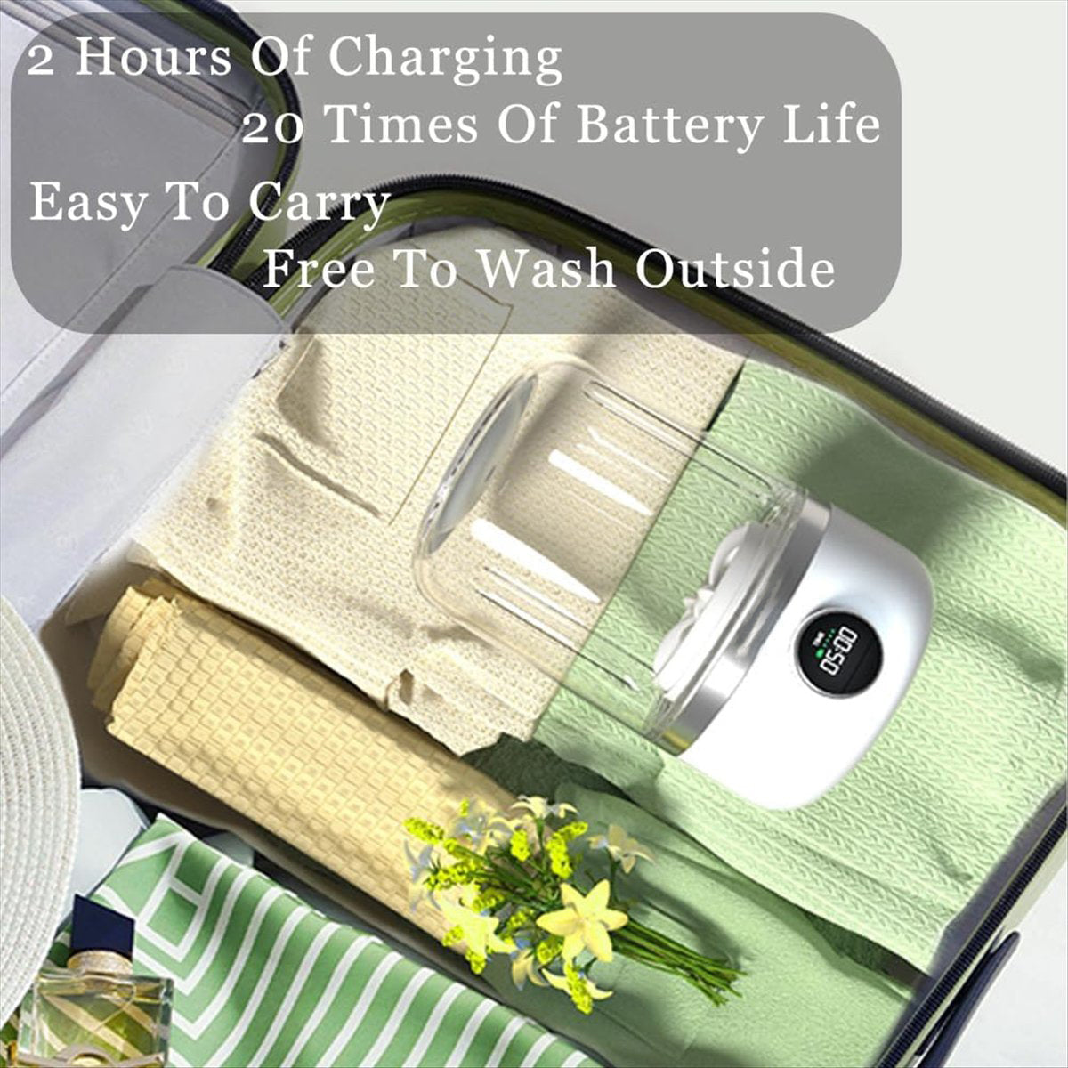 Rechargeable Small Underwear Sock Washer For Travel Home