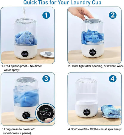 Rechargeable Small Underwear Sock Washer For Travel Home