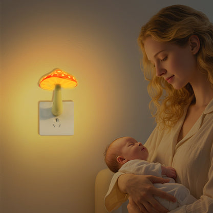 Colorful Life146Red Mushroom Night Light Plug-in Bedside Lamp Smart Atmosphere Light Bedroom Night Light