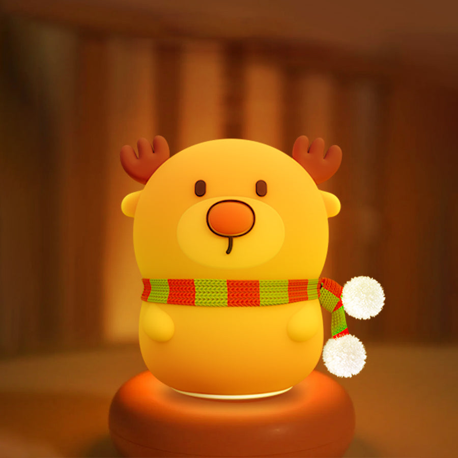 Colorful Life D6Elk Silicone Lamp Pat Lamp Glowing Toy Bedroom Bedside Lamp Internet Celebrity Night Market Night Light