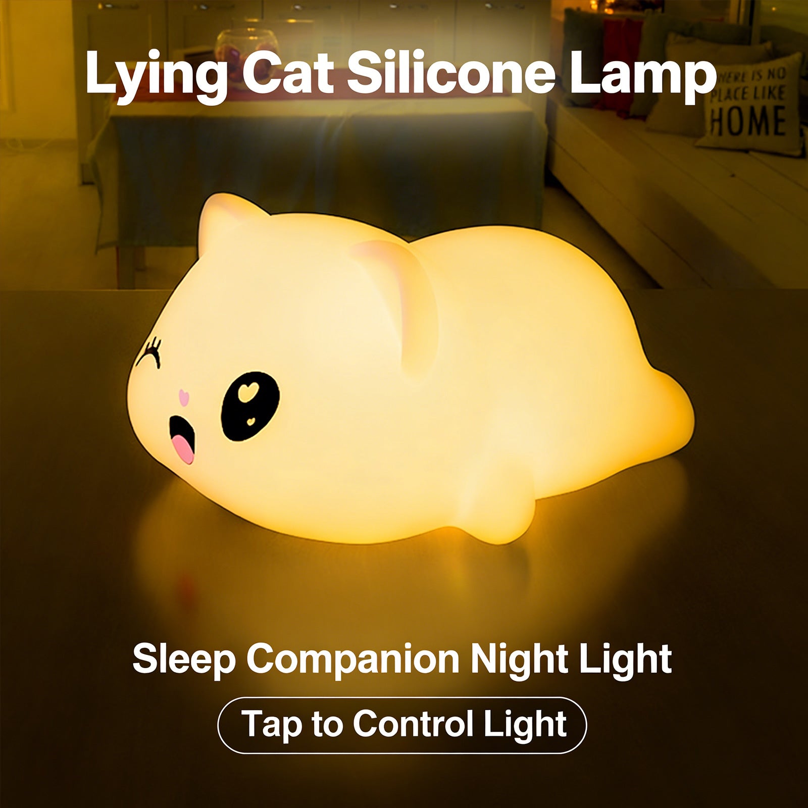 Colorful Life118Paw Cat Silicone Lamp Pat Lamp Bedroom Bedside Atmosphere Lamp Sleep Companion Night Light Food Grade Silicone Material