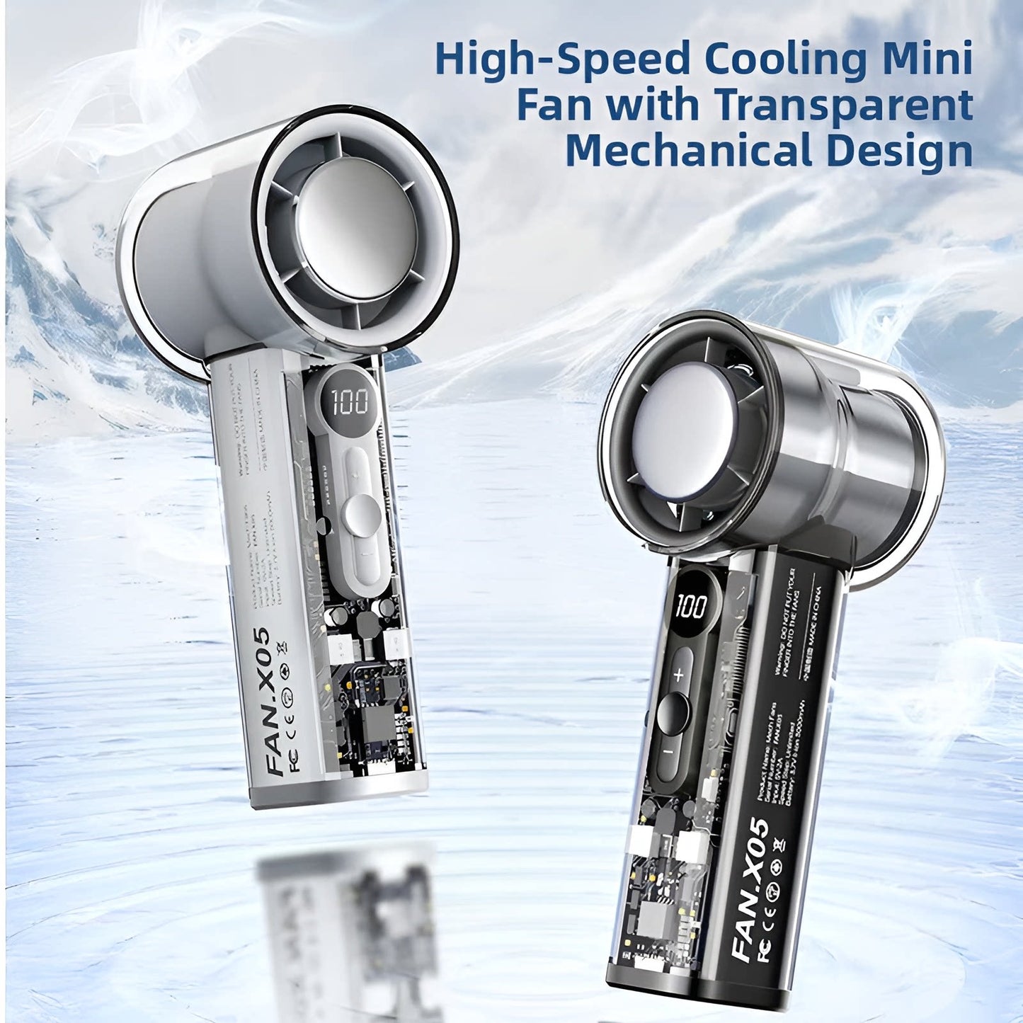 F06Refreshing Summer Compact Handheld Fan, a Must-Have for Office and Travel, Equipped with USB Charging Port and 3 Adjustable Wind Speeds, the Perfect Choice for Trips