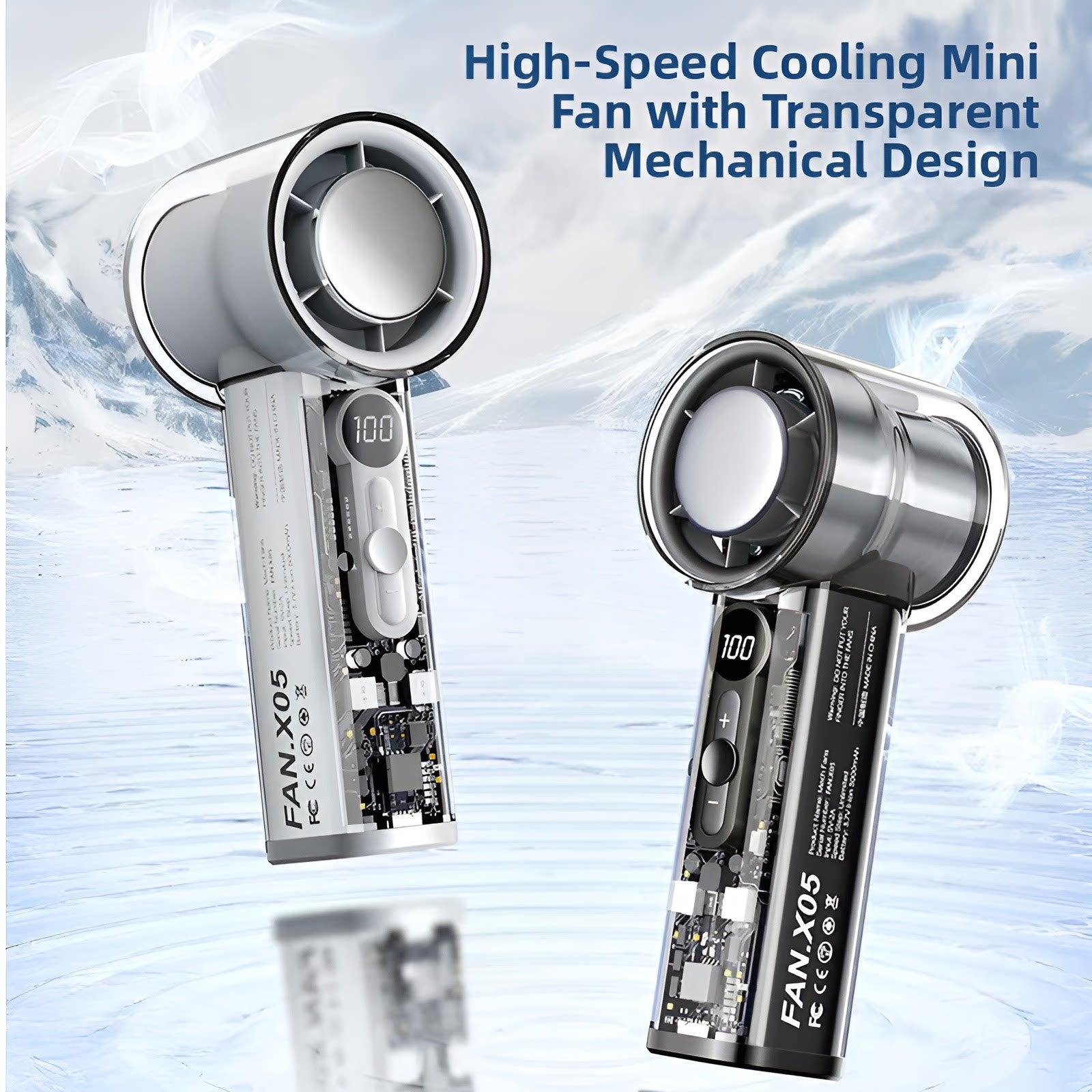 F06Refreshing Summer Compact Handheld Fan, a Must-Have for Office and Travel, Equipped with USB Charging Port and 3 Adjustable Wind Speeds, the Perfect Choice for Trips