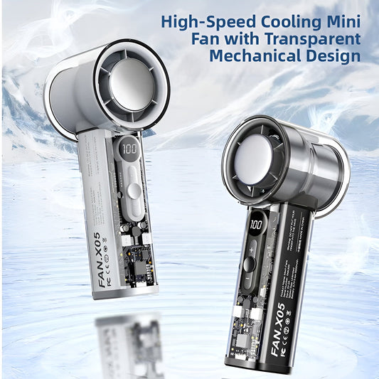 F06Refreshing Summer Compact Handheld Fan, a Must-Have for Office and Travel, Equipped with USB Charging Port and 3 Adjustable Wind Speeds, the Perfect Choice for Trips