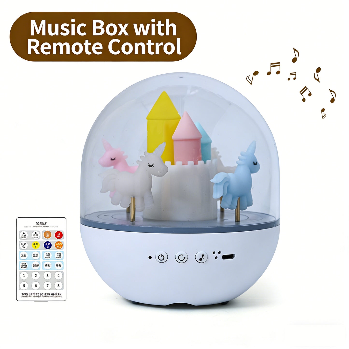 Colorful Life182Carousel Lamp Colorful Lamp Bedside Cartoon Cute Atmosphere Lamp Creative Gift Night Light