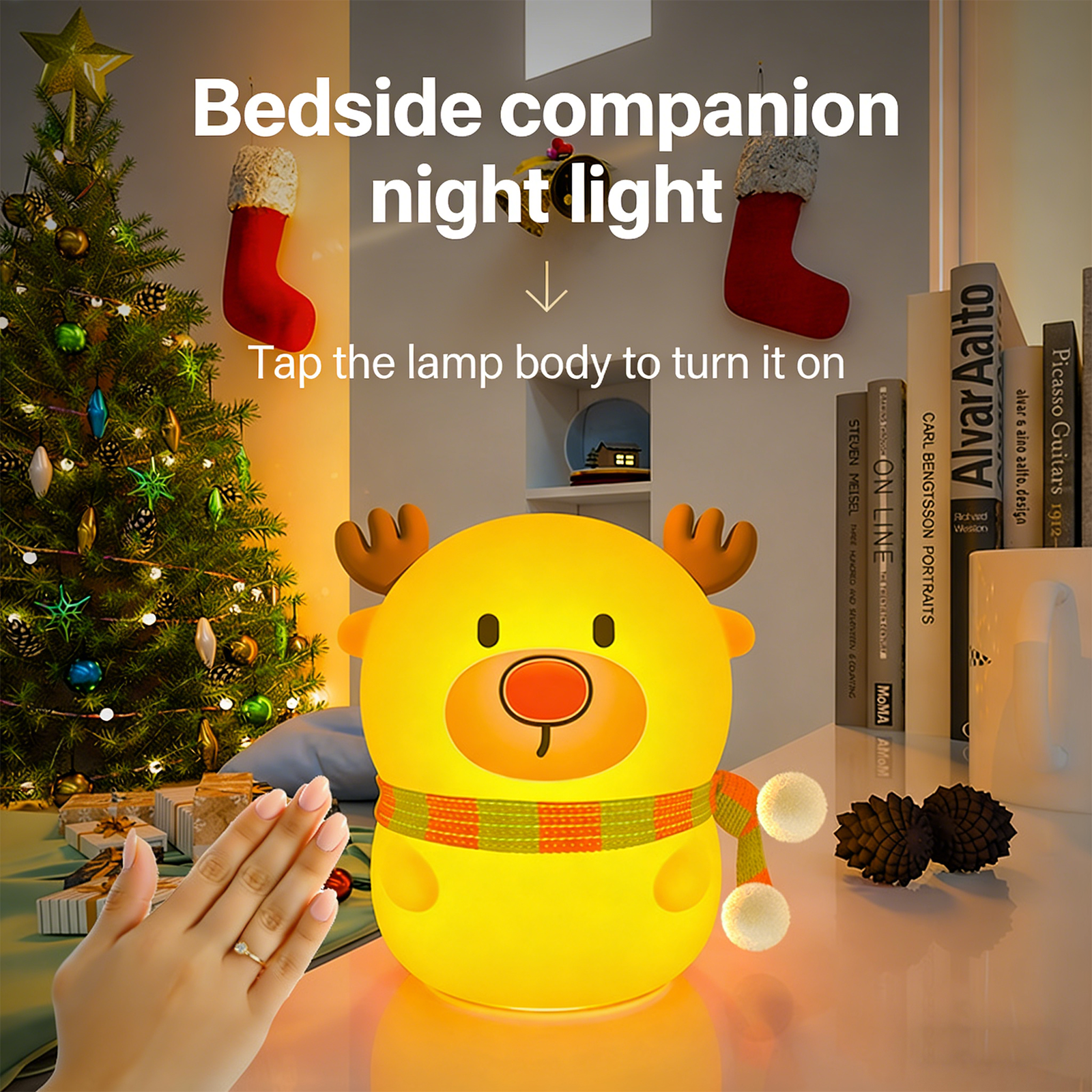 Colorful Life D6Elk Silicone Lamp Pat Lamp Glowing Toy Bedroom Bedside Lamp Internet Celebrity Night Market Night Light