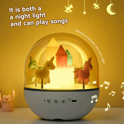 Colorful Life182Carousel Lamp Colorful Lamp Bedside Cartoon Cute Atmosphere Lamp Creative Gift Night Light