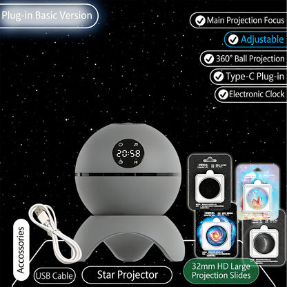 Colorful Life185Planet HD Projector Lamp USB Bluetooth Starry Sky Light Warm Atmosphere Light Bedroom Night Light