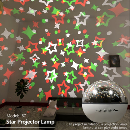 Colorful Life187Starry Sky Projector Lamp Colorful LED Atmosphere Light Classmate Gift Starry Sky Music Box Night Light