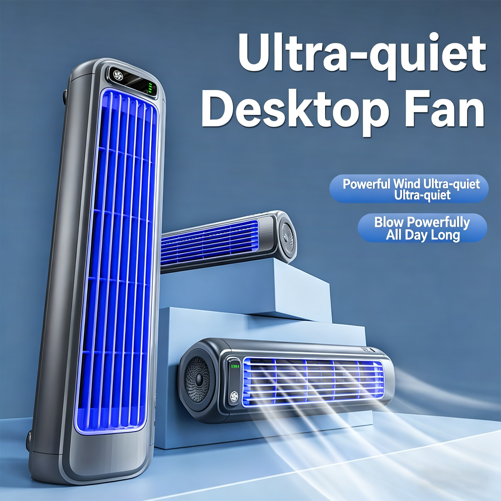 F04Refreshing Summer Desktop Small Fan, Ideal Office Companion, USB Charging Port, 3 Adjustable Speeds