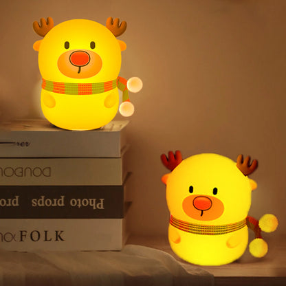 Colorful Life D6Elk Silicone Lamp Pat Lamp Glowing Toy Bedroom Bedside Lamp Internet Celebrity Night Market Night Light
