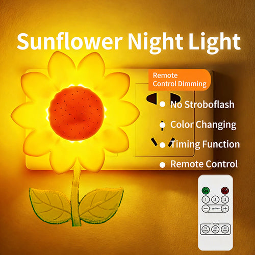 Colorful Life 210 Sunflower Warm Light Night Light, Nursing Light with Voice Control
