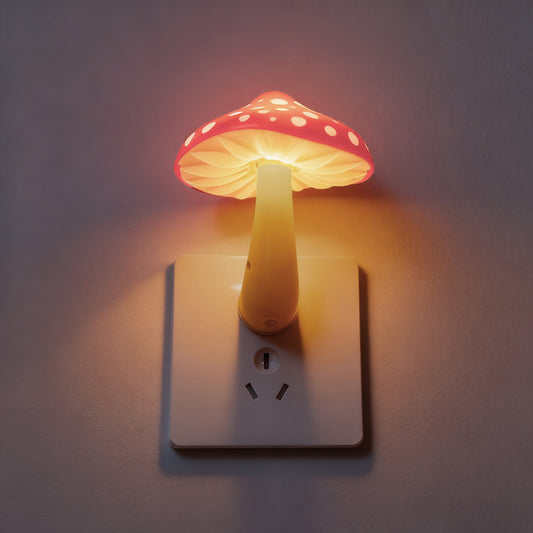 Colorful Life146Red Mushroom Night Light Plug-in Bedside Lamp Smart Atmosphere Light Bedroom Night Light