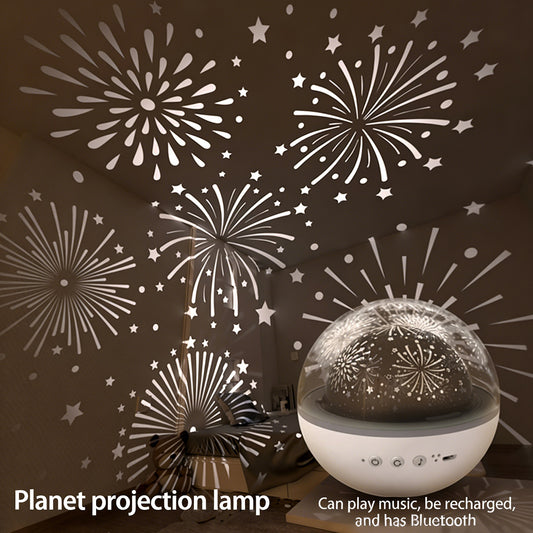 Colorful Life187Starry Sky Projector Lamp Colorful LED Atmosphere Light Classmate Gift Starry Sky Music Box Night Light