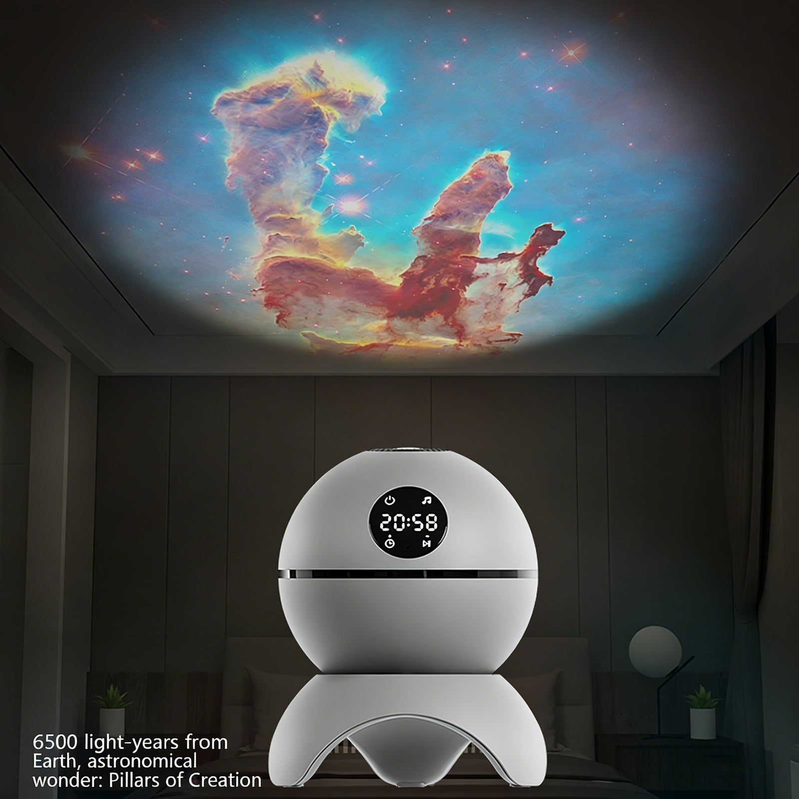 Colorful Life185Planet HD Projector Lamp USB Bluetooth Starry Sky Light Warm Atmosphere Light Bedroom Night Light