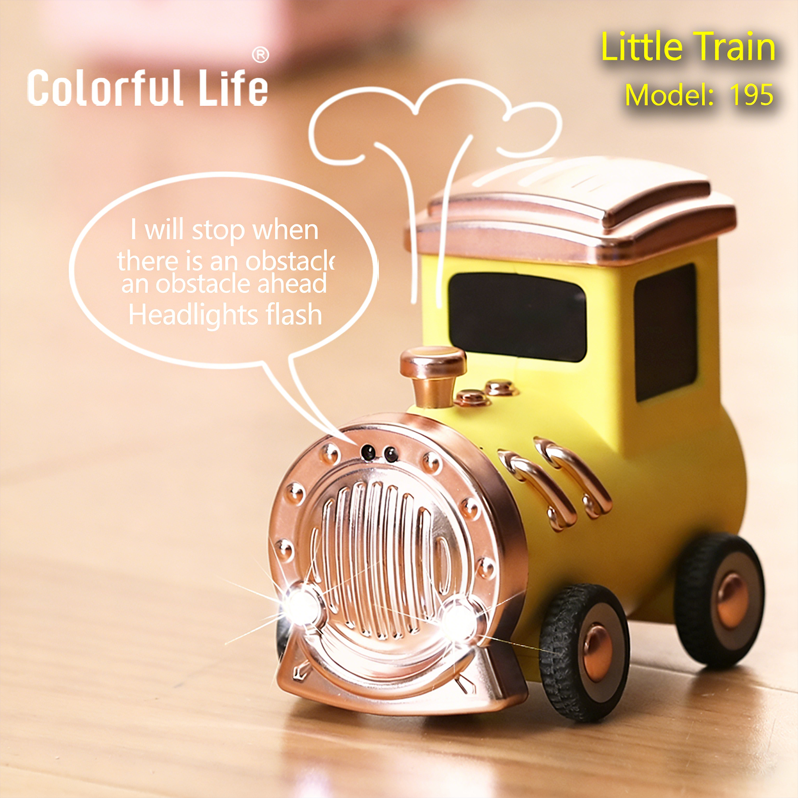 Colorful Life195Small Train Rechargeable Luminous Music Box Carriage Bedside Atmosphere Light Cozy Night Light