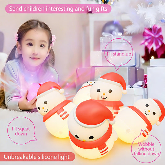 Colorful Life116Cross-Border Snowman Silicone Lamp Bedroom Atmosphere Bedside Lamp Birthday Gift Tumbler Night Light