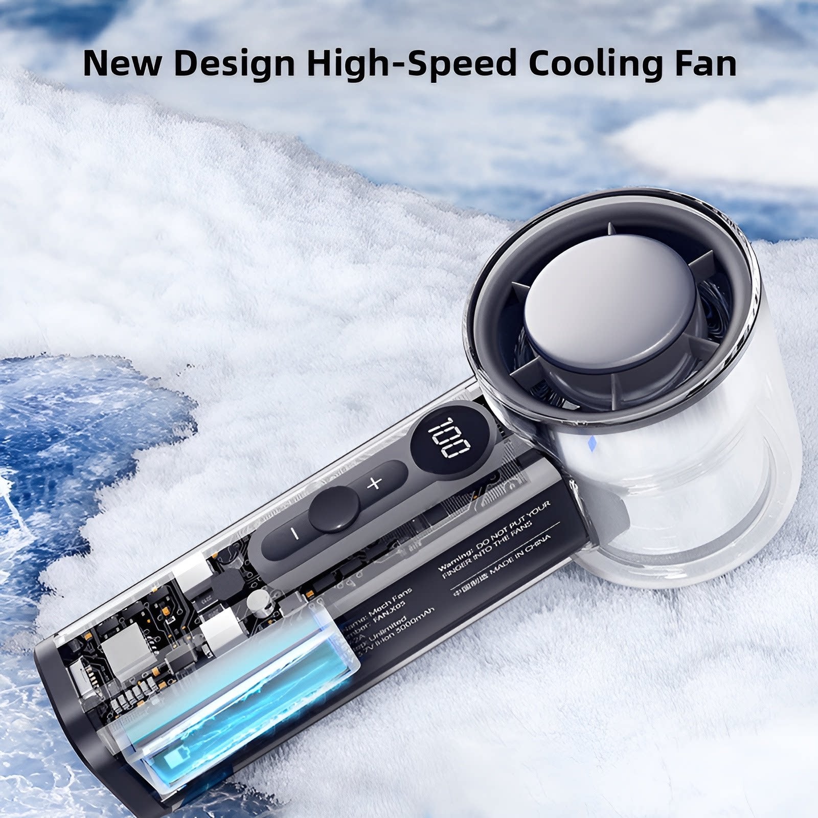 F06Refreshing Summer Compact Handheld Fan, a Must-Have for Office and Travel, Equipped with USB Charging Port and 3 Adjustable Wind Speeds, the Perfect Choice for Trips