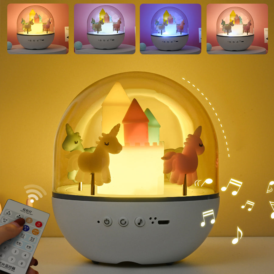 Colorful Life182Carousel Lamp Colorful Lamp Bedside Cartoon Cute Atmosphere Lamp Creative Gift Night Light