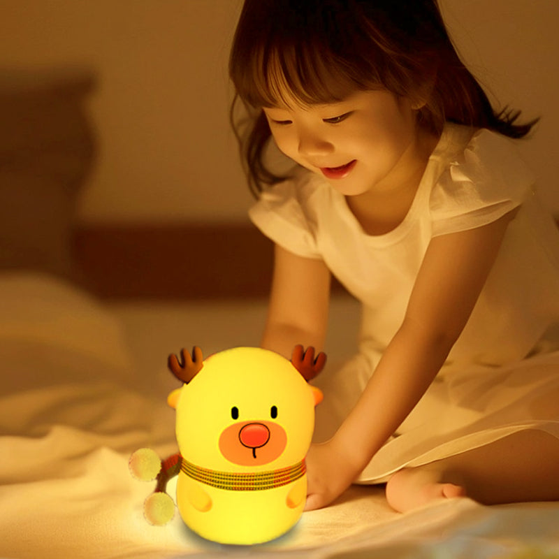 Colorful Life D6Elk Silicone Lamp Pat Lamp Glowing Toy Bedroom Bedside Lamp Internet Celebrity Night Market Night Light