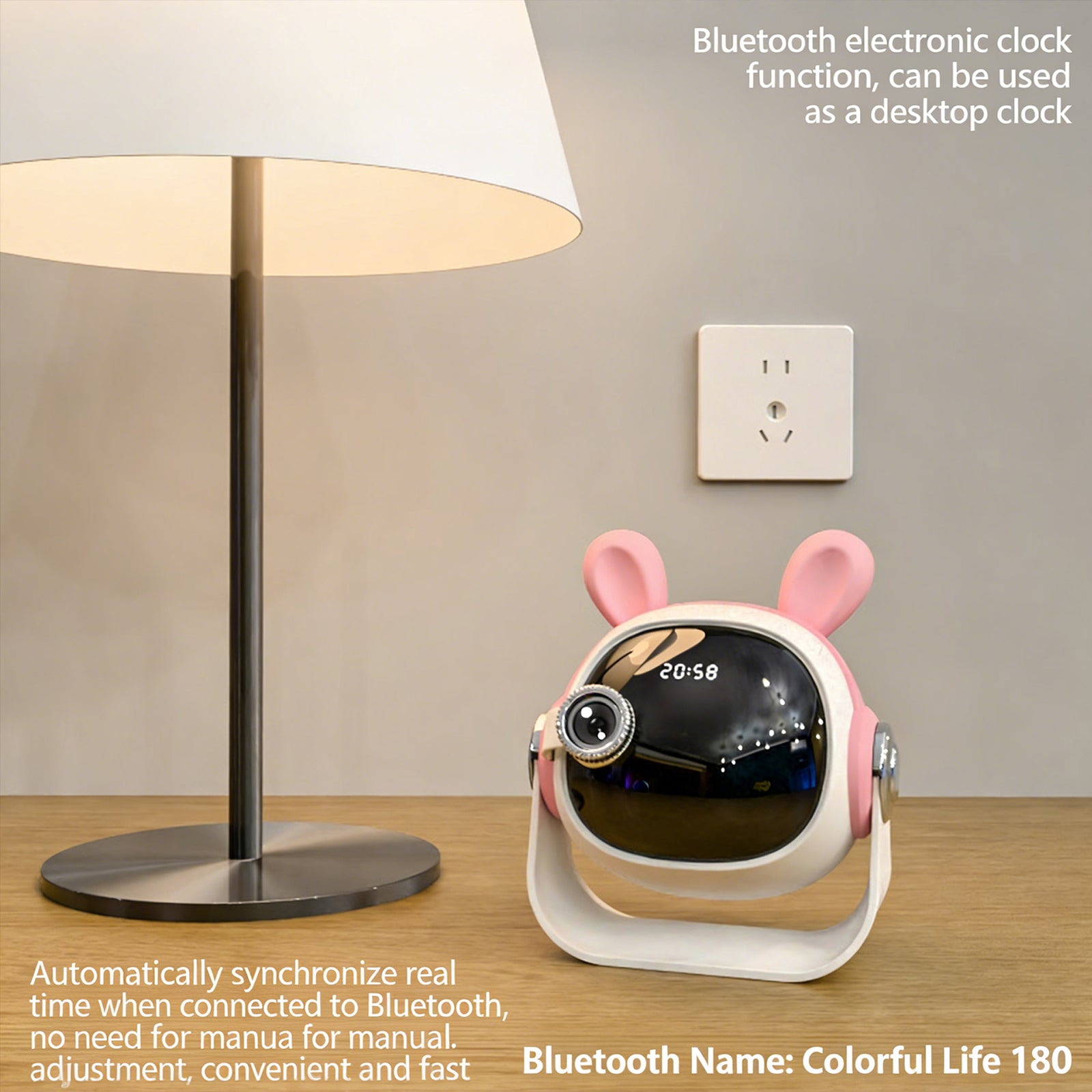 Colorful Life180Cute Rabbit HD Projector Lamp USB Plug-in Starry Sky Light Projection Atmosphere Light Bedroom Night Light