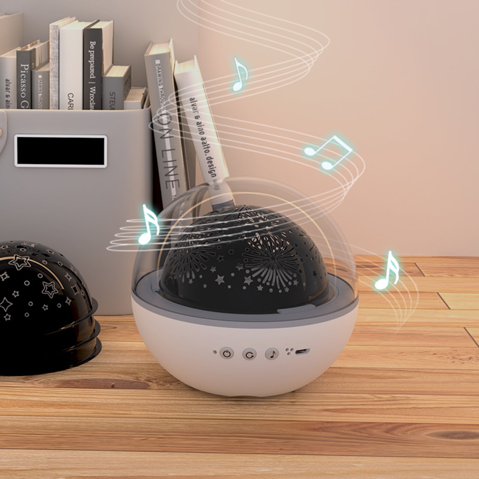 Colorful Life187Starry Sky Projector Lamp Colorful LED Atmosphere Light Classmate Gift Starry Sky Music Box Night Light