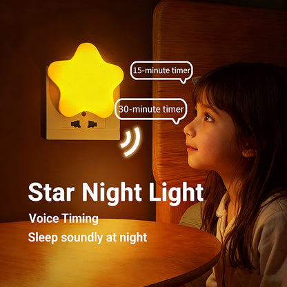 211Little Star Night Light Remote Control LED Bedside Lamp for Dormitory Bedroom Creative Night Light for Breastfeeding and Eye Protection