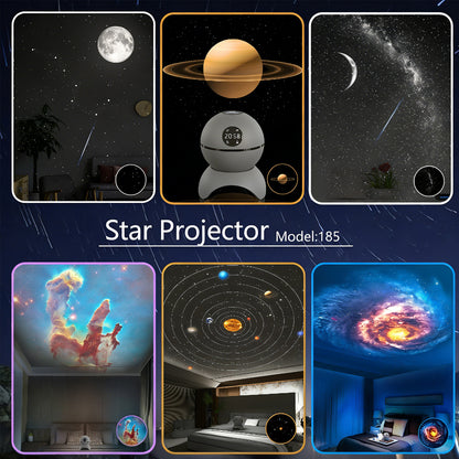 Colorful Life185Planet HD Projector Lamp USB Bluetooth Starry Sky Light Warm Atmosphere Light Bedroom Night Light