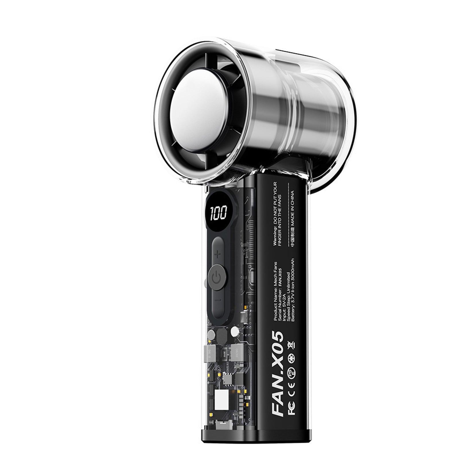 F06Refreshing Summer Compact Handheld Fan, a Must-Have for Office and Travel, Equipped with USB Charging Port and 3 Adjustable Wind Speeds, the Perfect Choice for Trips