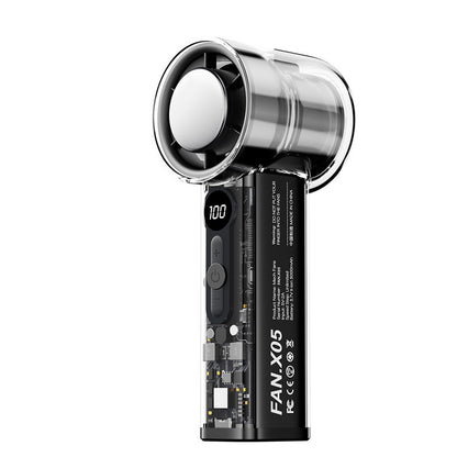 F06Refreshing Summer Compact Handheld Fan, a Must-Have for Office and Travel, Equipped with USB Charging Port and 3 Adjustable Wind Speeds, the Perfect Choice for Trips