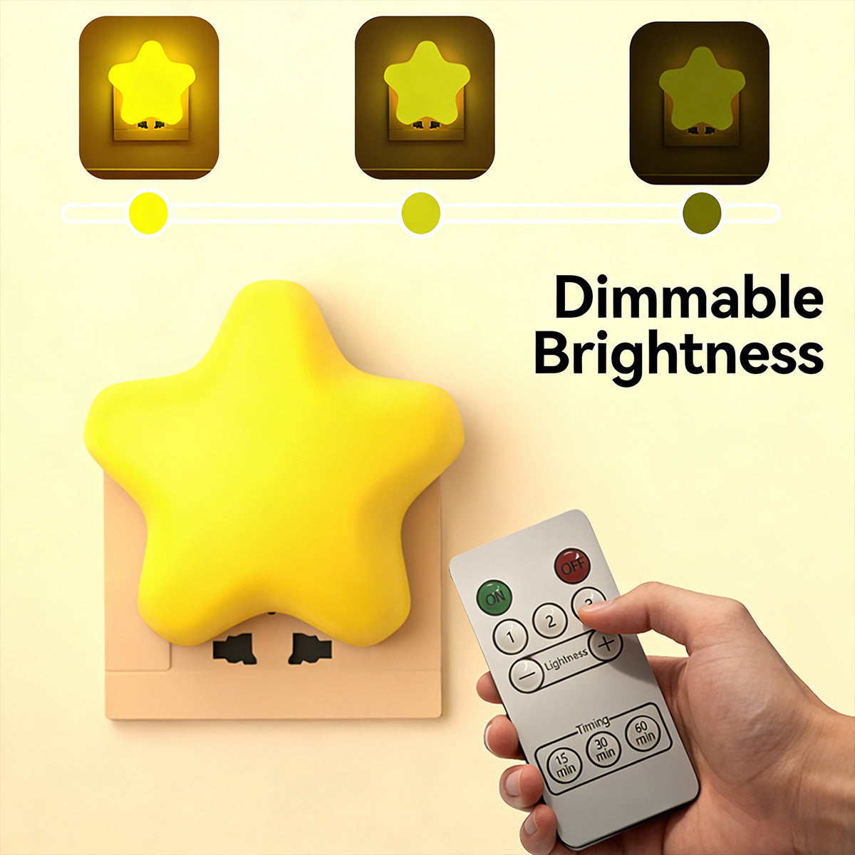 211Little Star Night Light Remote Control LED Bedside Lamp for Dormitory Bedroom Creative Night Light for Breastfeeding and Eye Protection