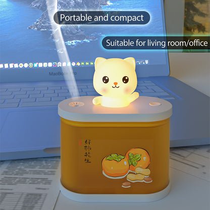 Colorful Life D15Cute Cat Humidifier USB Rechargeable Bedroom Bedside Lamp Warm Atmosphere Lamp Sleeping Night Light
