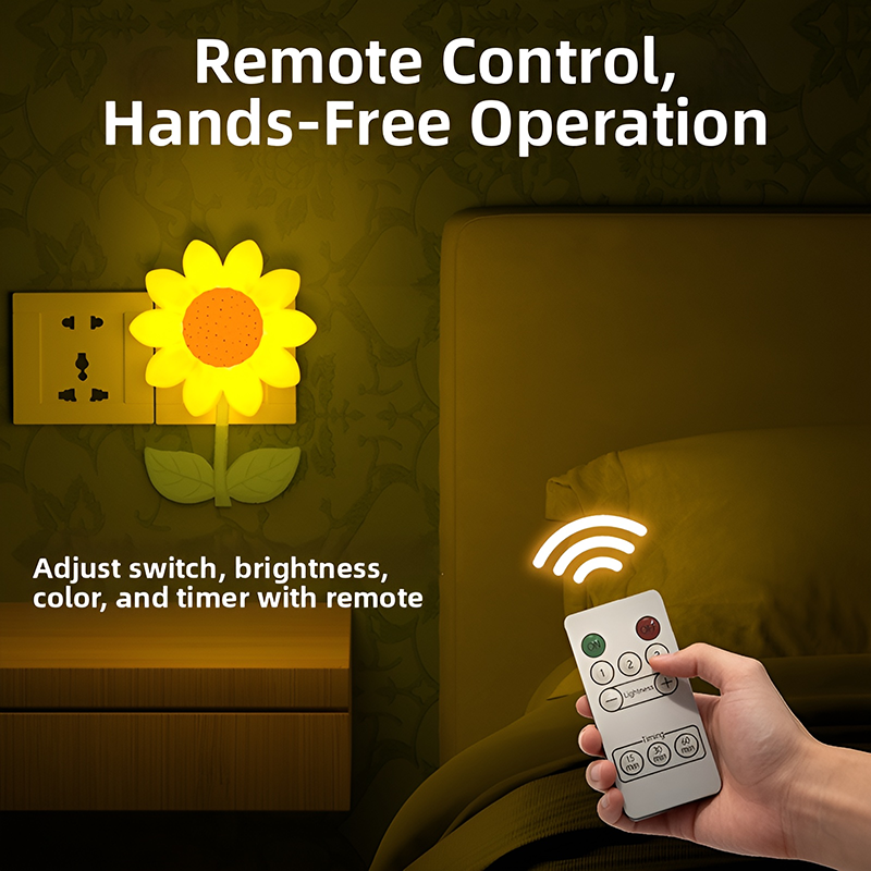 Colorful Life 210 Sunflower Warm Light Night Light, Nursing Light with Voice Control