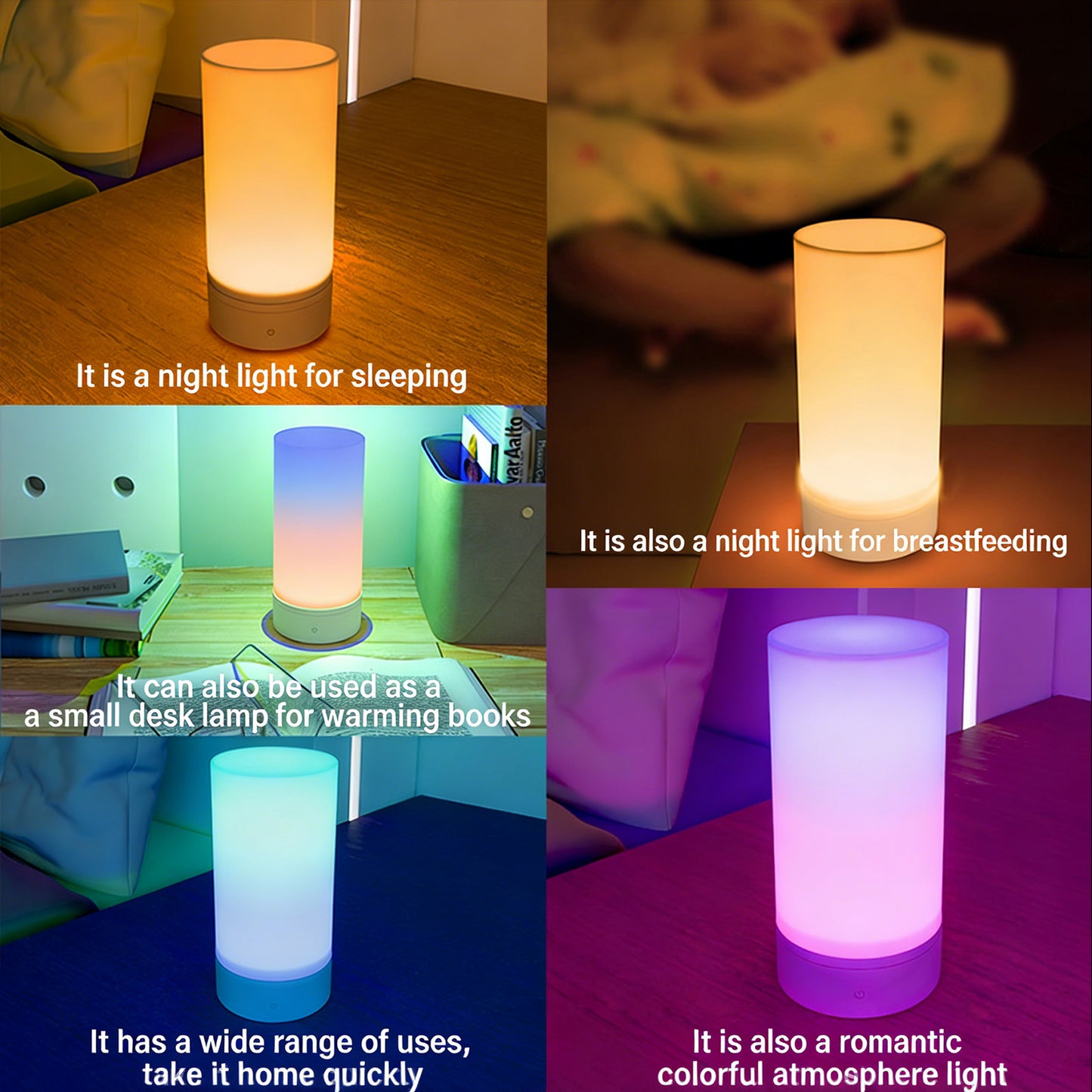 Colorful Life D10B Night Light Bedroom Bedside Lamp Birthday Gift Atmosphere Light Sleeping Night Light