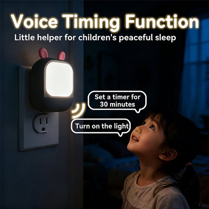159 Cute Rabbit Night Light Energy-Saving Warm Light Living Room Desk Bedroom Bedside Lamp Makeup Table Essential Small Night Light