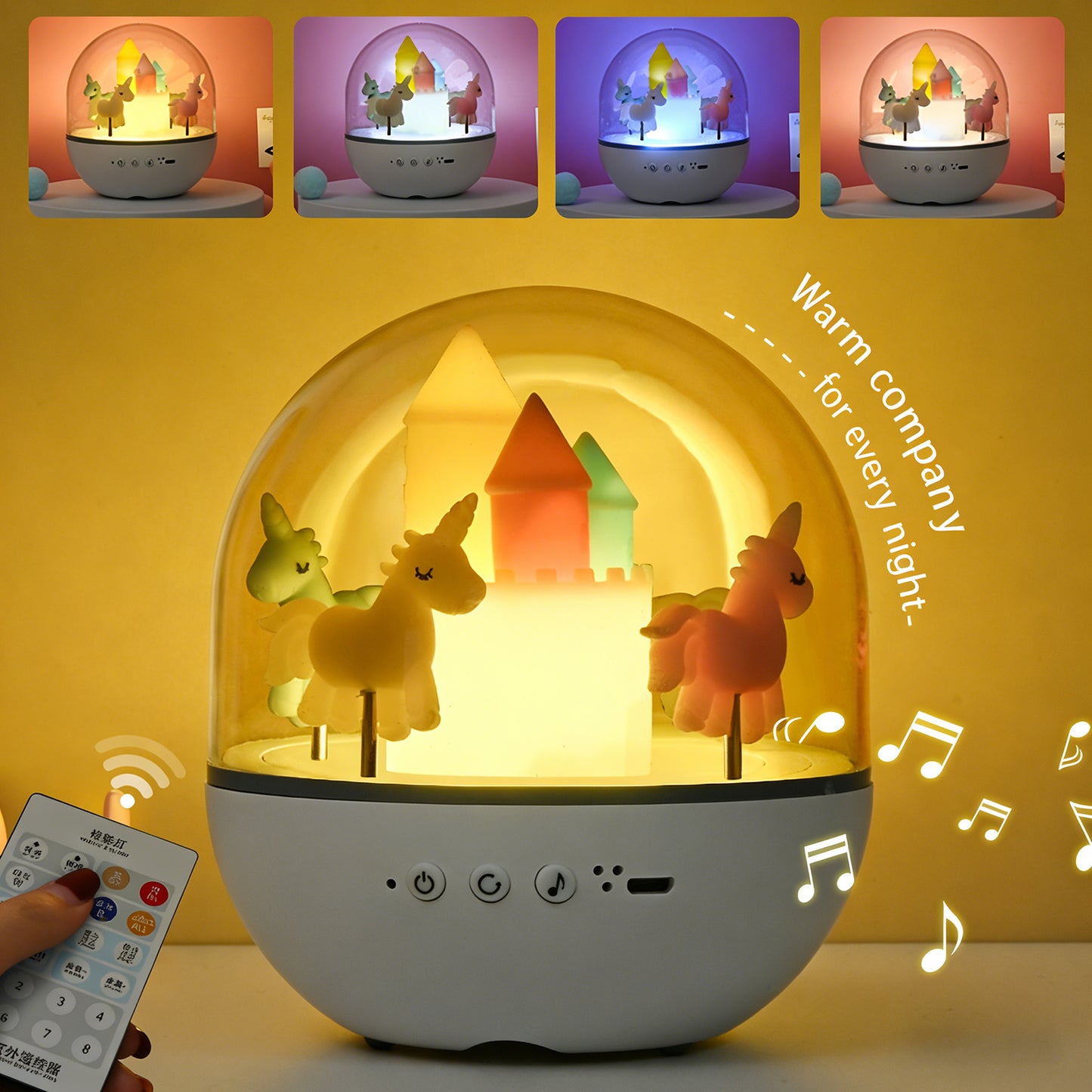 Colorful Life182Carousel Lamp Colorful Lamp Bedside Cartoon Cute Atmosphere Lamp Creative Gift Night Light