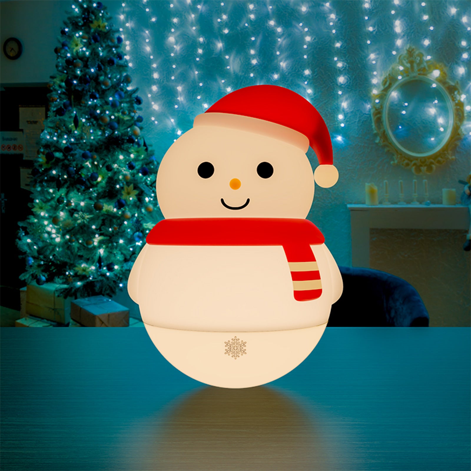 Colorful Life116Cross-Border Snowman Silicone Lamp Bedroom Atmosphere Bedside Lamp Birthday Gift Tumbler Night Light