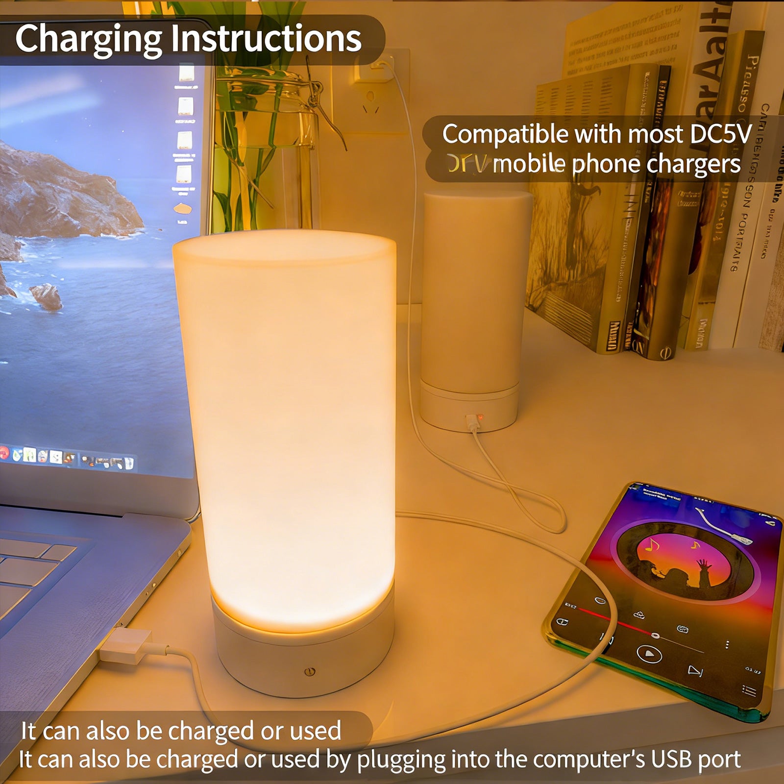 Colorful Life D10B Night Light Bedroom Bedside Lamp Birthday Gift Atmosphere Light Sleeping Night Light