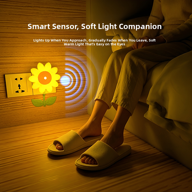 Colorful Life 210 Sunflower Warm Light Night Light, Nursing Light with Voice Control