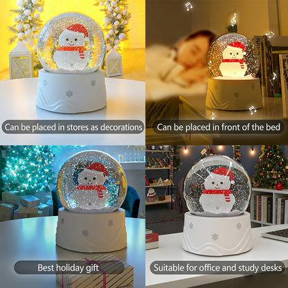 Colorful Life K13Snowman Crystal Ball Lamp LED Rechargeable Christmas Gift Atmosphere Light Night Light