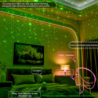 Colorful Life186Plug-in Smart Northern Lights Water Ripple Moon Starry Sky Projector Lamp with Speaker Night Light