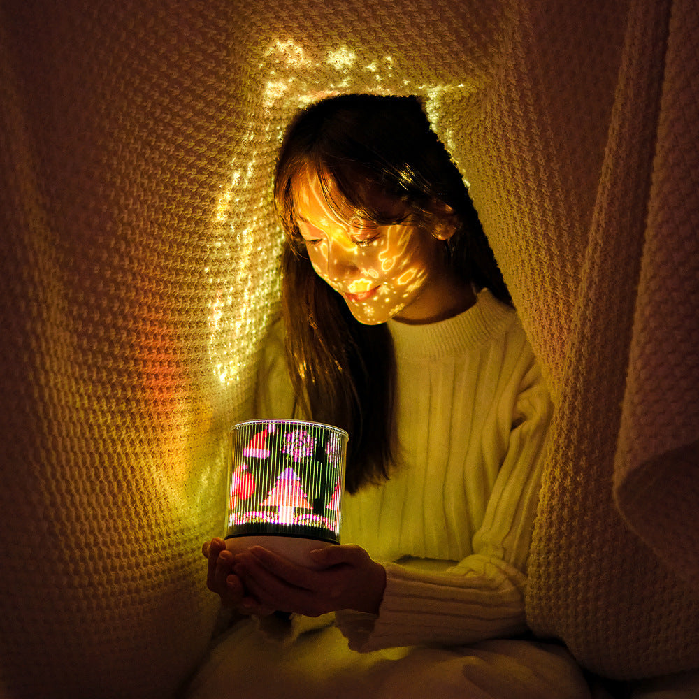 Colorful Life D11Dynamic Projection Lamp360Rotating Romantic Atmosphere Light Colorful Changing Bluetooth Eight-tone Night Light