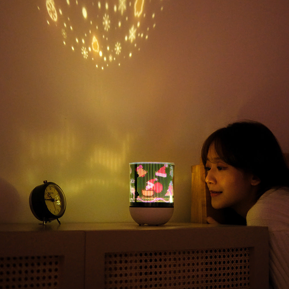 Colorful Life D11Dynamic Projection Lamp360Rotating Romantic Atmosphere Light Colorful Changing Bluetooth Eight-tone Night Light