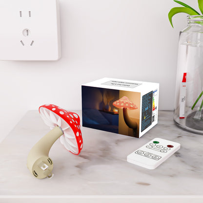 Colorful Life146Red Mushroom Night Light Plug-in Bedside Lamp Smart Atmosphere Light Bedroom Night Light