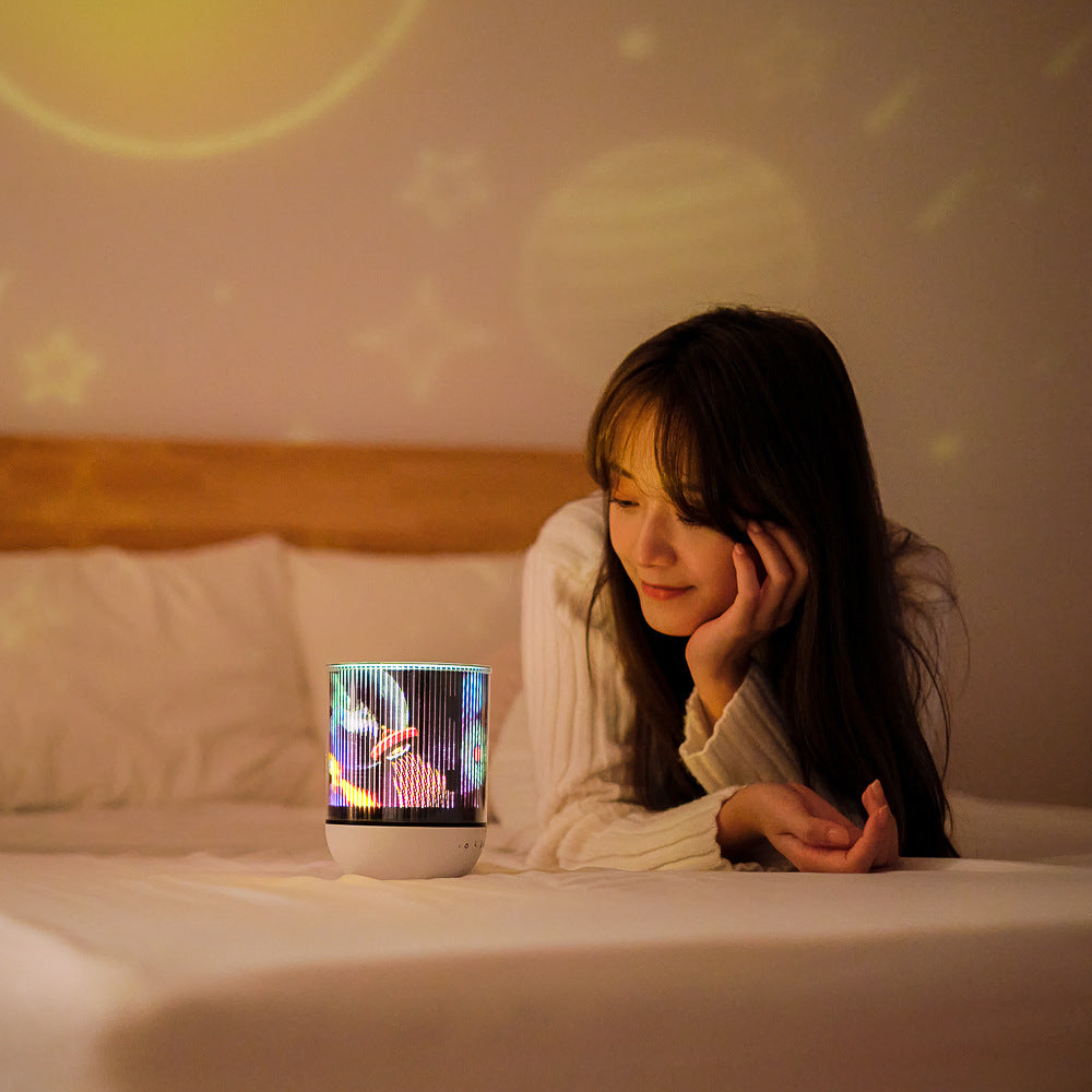 Colorful Life D11Dynamic Projection Lamp360Rotating Romantic Atmosphere Light Colorful Changing Bluetooth Eight-tone Night Light