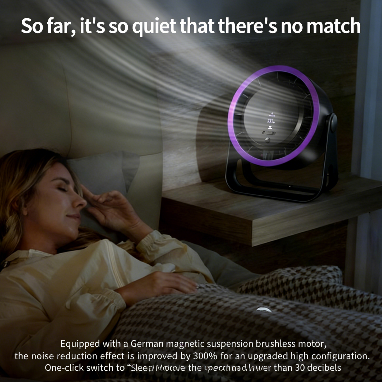 F02Desktop Summer Fan, Small Desk Fan, USB Rechargeable Fan for Office and Dormitory, Ultra-Quiet Small Fan